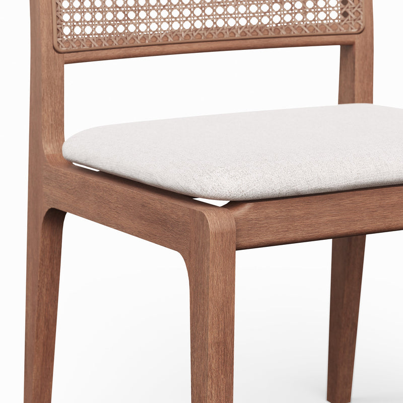 Larissa Cane Side Chair - Urbia Chairs - Harvest Jute Ebano - HORNE