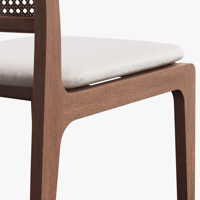 Larissa Cane Side Chair - Urbia Chairs - Harvest Jute Ebano - HORNE