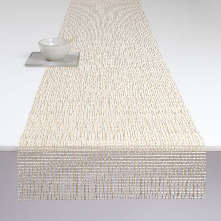 Lattice Table Runner in Gold