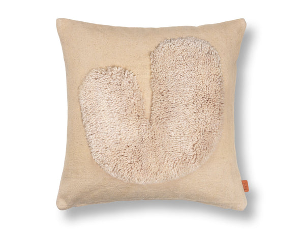 Lay Cushion - Square - Ferm Living - Bedding + Pillows - Sand/ Off - White - HORNE