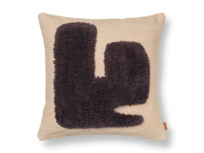 Lay Cushion - Square - Ferm Living - Bedding + Pillows - Sand/ Dark Brown - HORNE