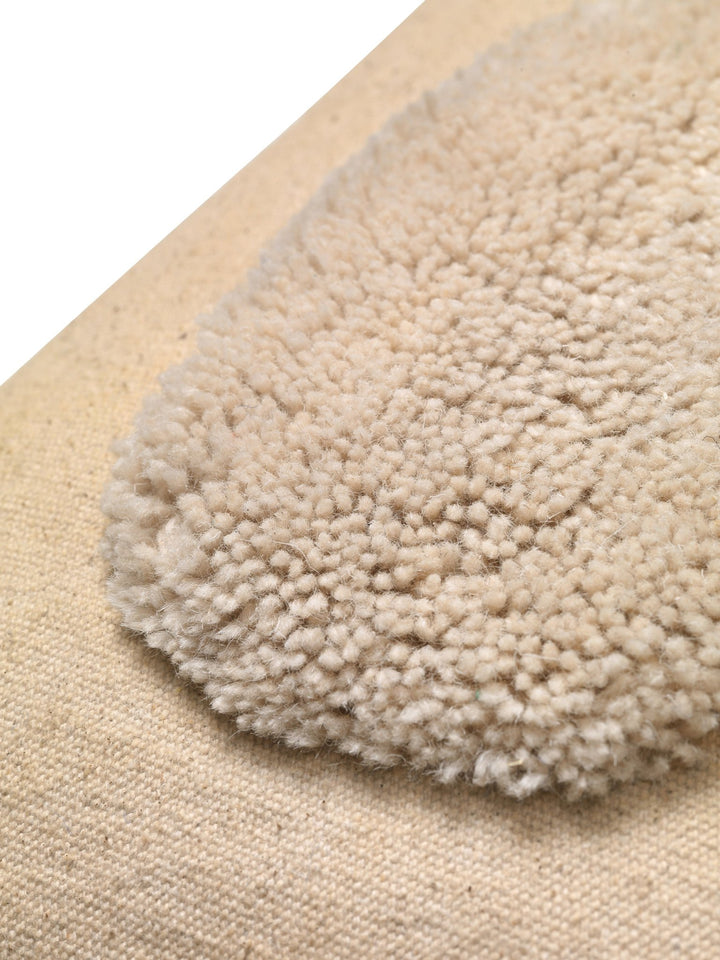 Lay Cushion - Square - Ferm Living - Bedding + Pillows - Sand/ Off - White - HORNE