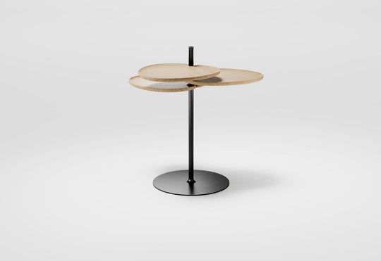 Leaf-3 Side Table - Per/Use Tables + Desks - Brass Gun Black - Oak Natural Oiled - HORNE