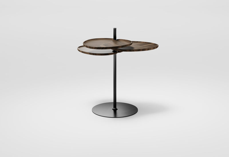 Leaf-3 Side Table - Per/Use Tables + Desks - Brass Gun Black - Oak Natural Oiled - HORNE