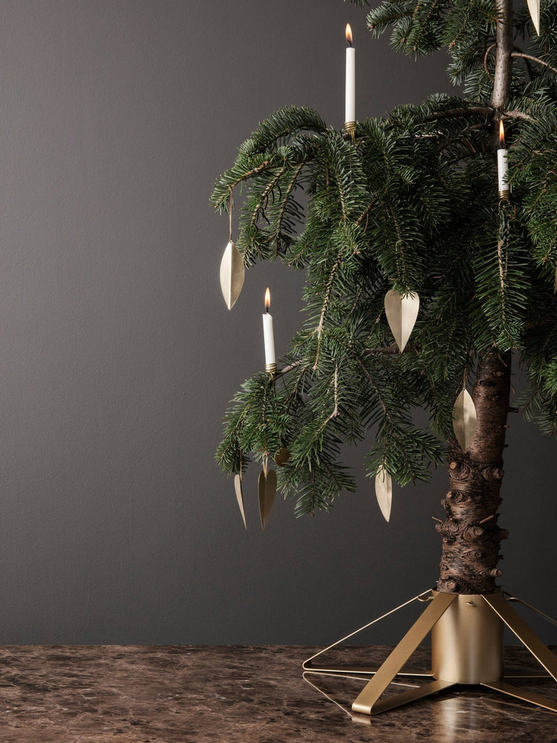 Leaf Brass Ornaments - Set of 4