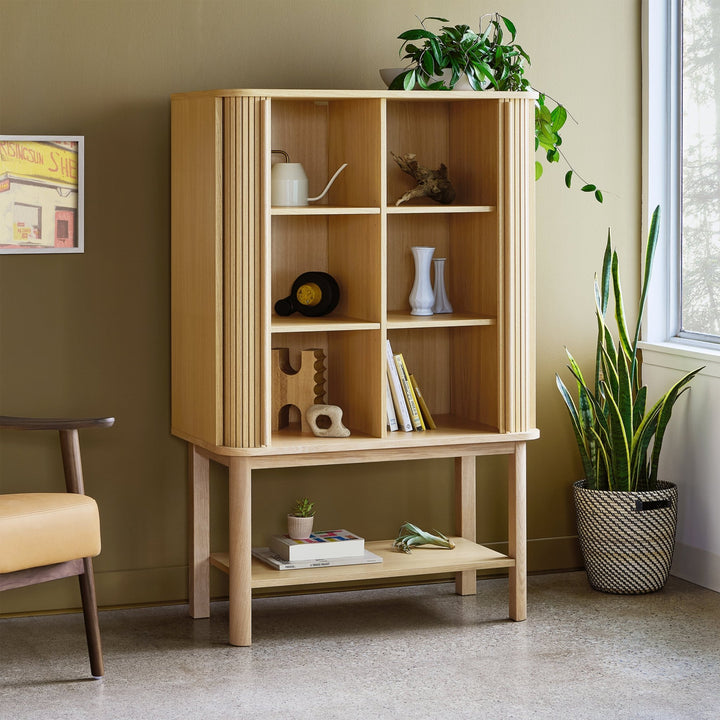 Ledger Tall Cabinet - Gus* Modern - Sideboards + Cabinets - Vintage Oak - HORNE