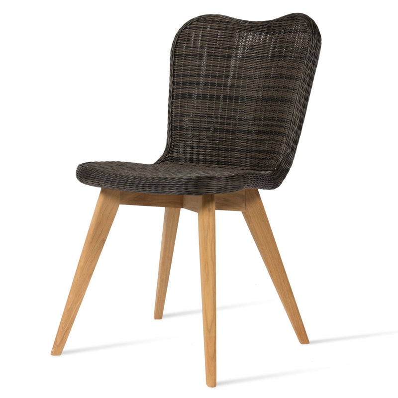 Lena Outdoor Dining Chair - Vincent Sheppard - Outdoor Furniture - Teak Base/ Mocca - HORNE