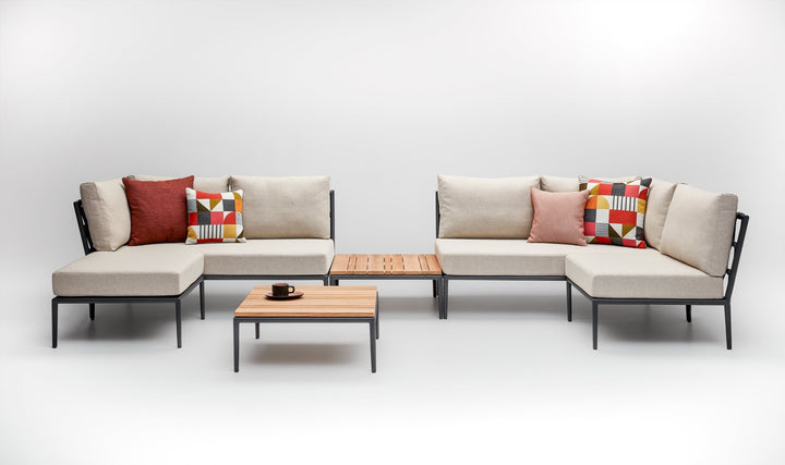 Leo Modular Sofa - Vincent Sheppard Sofas - Right - Lava - Zinc - HORNE