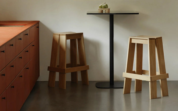 Let Barstool 75 cm - Normann Copenhagen Barstools - Brown Stained Ash - HORNE