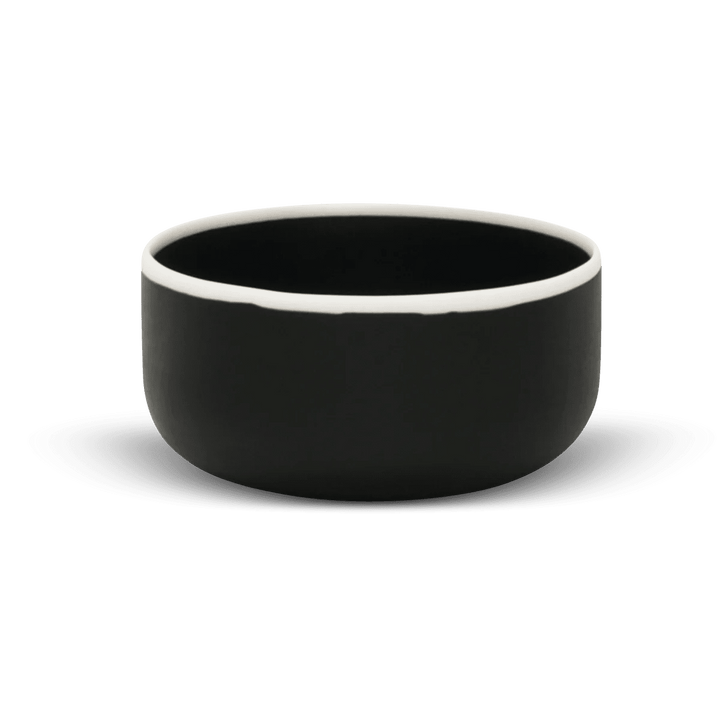 Ligne Bowl - Tina Frey Serveware - Small - Black With White Rim - HORNE