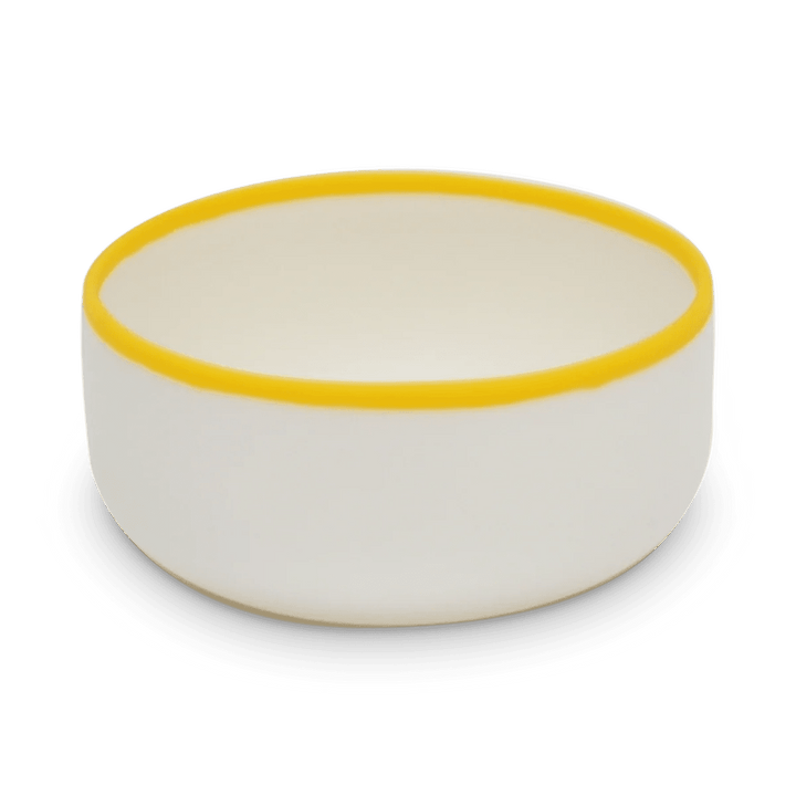 Ligne Bowl - Tina Frey Serveware - Small - White With Sunshine Yellow Rim - HORNE