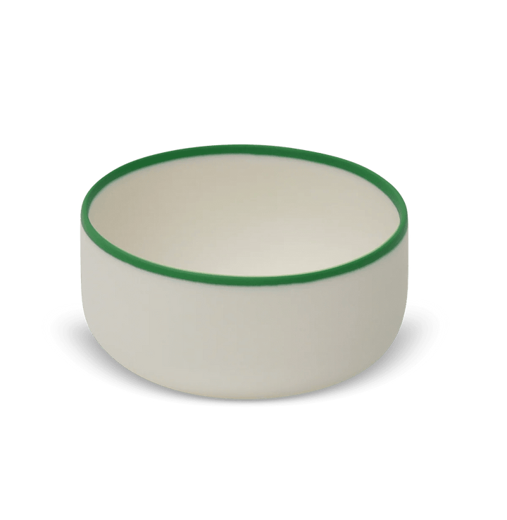 Ligne Bowl - Tina Frey Serveware - Small - White With Grass Rim - HORNE
