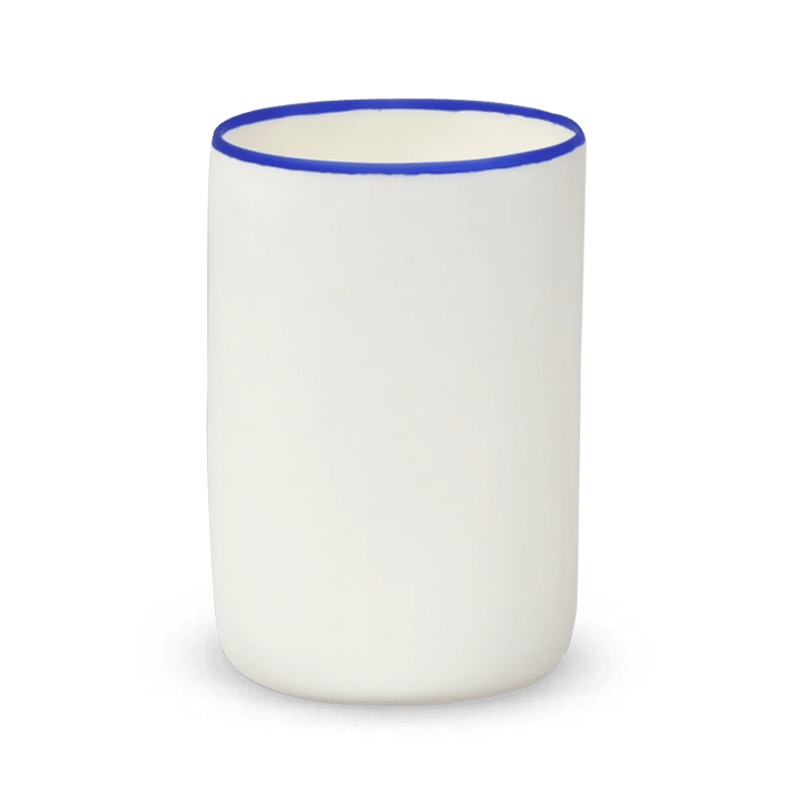 Ligne Champagne Cooler - Tina Frey Serveware - White With Cobalt Blue Rim - HORNE