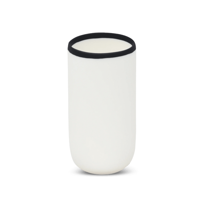 Ligne Cup - Tina Frey Serveware - Tall - White With Black Rim - HORNE