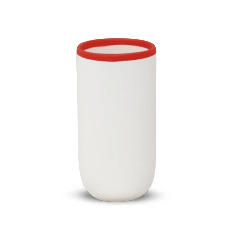Ligne Cup - Tina Frey Serveware - Short - White With Black Rim - HORNE
