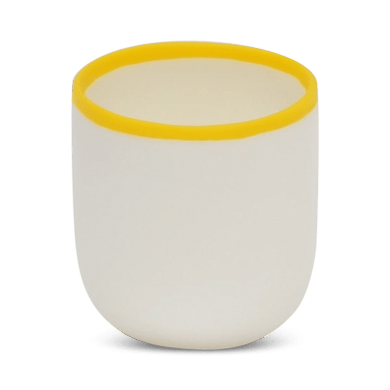 Ligne Cup - Tina Frey Serveware - Short - White With Black Rim - HORNE
