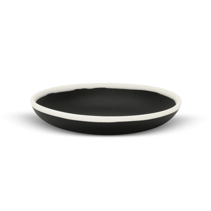 Ligne Plate - Tina Frey Serveware - Small - Black With White Rim - HORNE