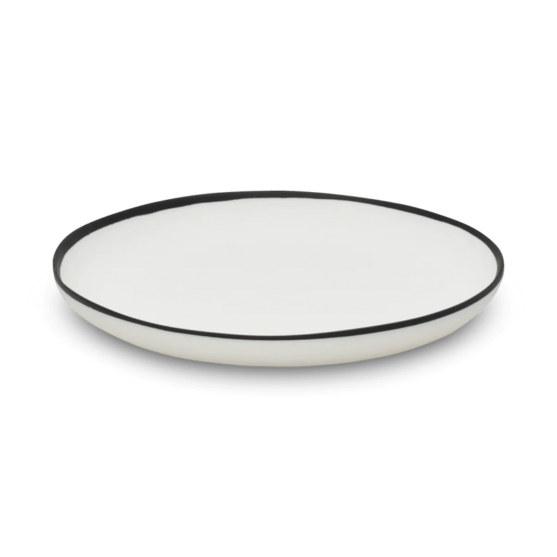 Ligne Plate - Tina Frey Serveware - Small - White With Black Rim - HORNE