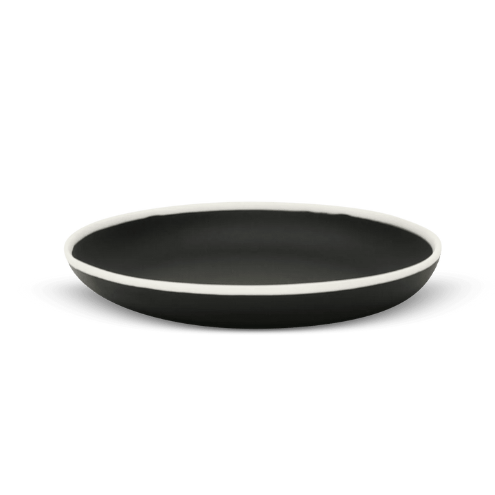 Ligne Plate - Tina Frey Serveware - Medium - Black With White Rim - HORNE