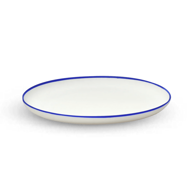 Ligne Platter - Tina Frey Serveware - Medium - White With Black Rim - HORNE