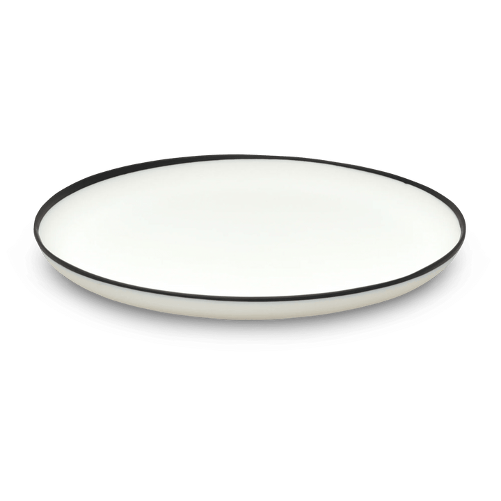 Ligne Platter - Tina Frey Serveware - Large - White With Black Rim - HORNE