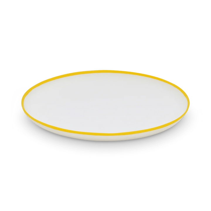 Ligne Platter - Tina Frey Serveware - Large - White With Sunshine Yellow Rim - HORNE
