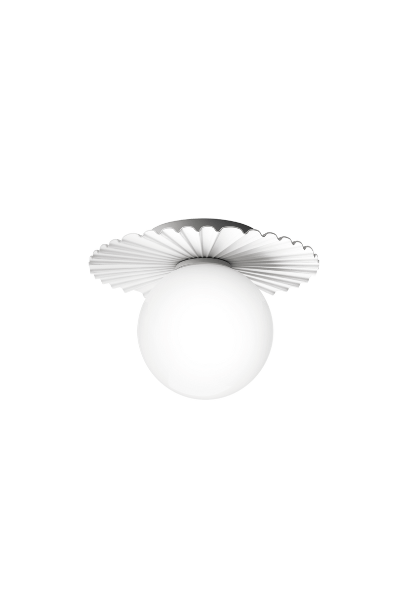 Liila Muuse Wall/Ceiling Lamp - Nuura Wall/Ceiling Lights - Small - Nordic Gold / Opal - HORNE