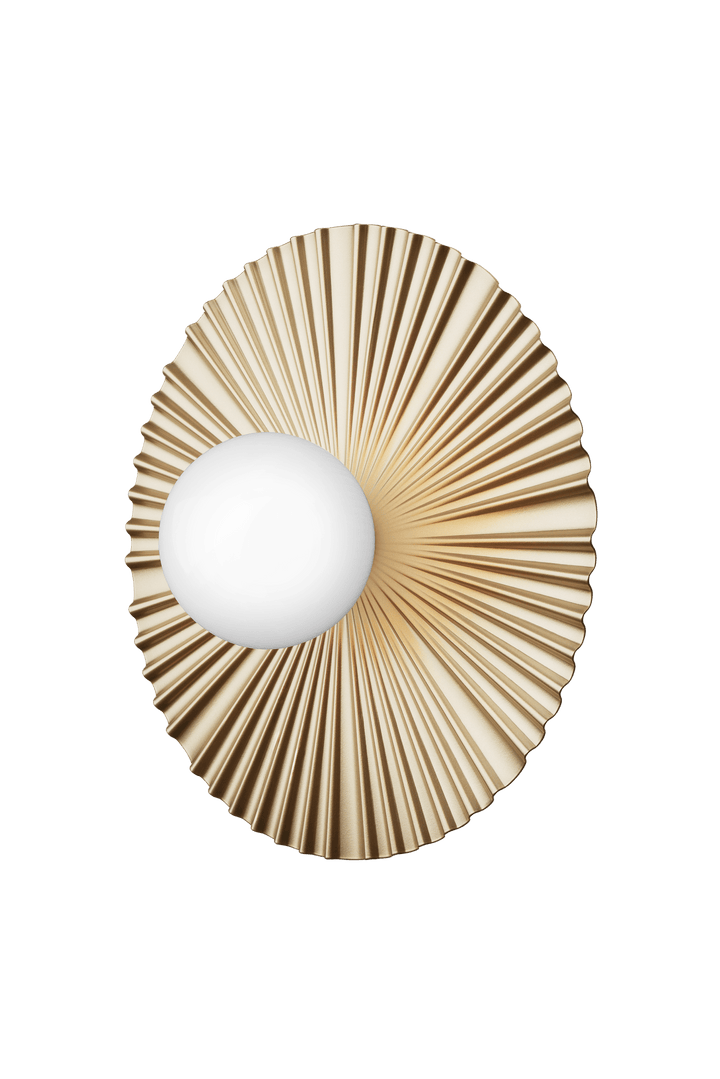 Liila Muuse Wall/Ceiling Lamp - Nuura Wall/Ceiling Lights - Medium - Nordic Gold / Opal - HORNE