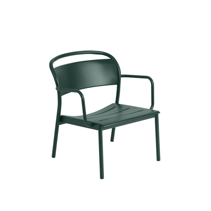 Linear Steel Lounge Armchair - Muuto Chairs - Dark Green - HORNE