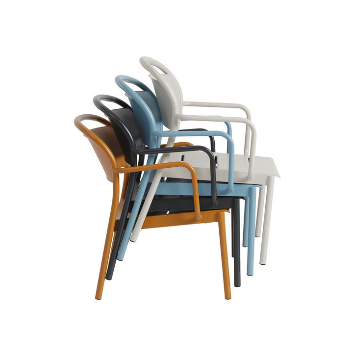 Linear Steel Lounge Armchair - Muuto Chairs - Burnt Orange - HORNE