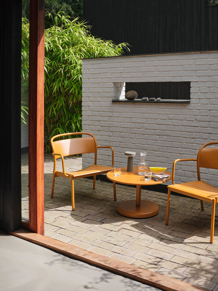 Linear Steel Lounge Armchair - Muuto Chairs - Burnt Orange - HORNE