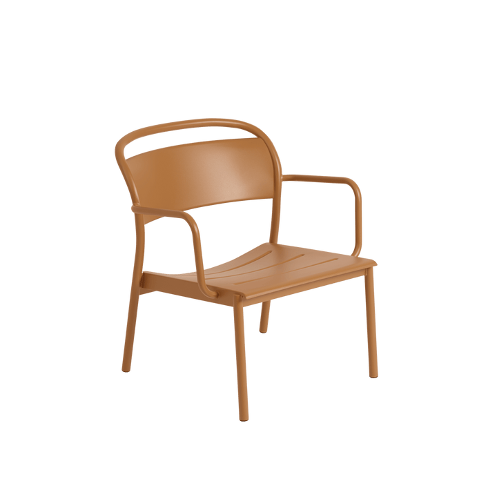 Linear Steel Lounge Armchair - Muuto Chairs - Burnt Orange - HORNE