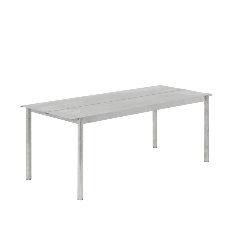 Linear Steel Outdoor Patio Table