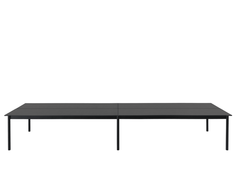 Linear System Table - Configuration - Muuto Tables + Desks - Con 1 - Black Nanolaminate/Black/ABS:Black - HORNE