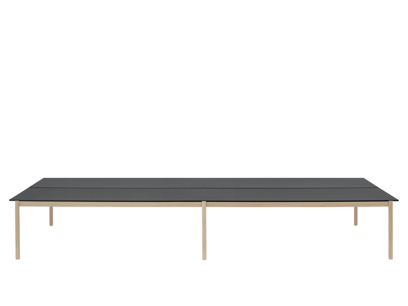 Linear System Table - Configuration - Muuto Tables + Desks - Con 1 - Black Nanolaminate/Black/ABS:Black - HORNE