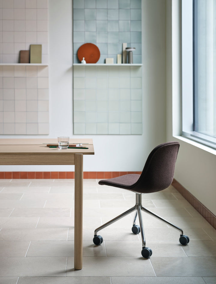 Linear System Table - Muuto Tables + Desks - Black Lacquered Ash Veneer/Black - HORNE