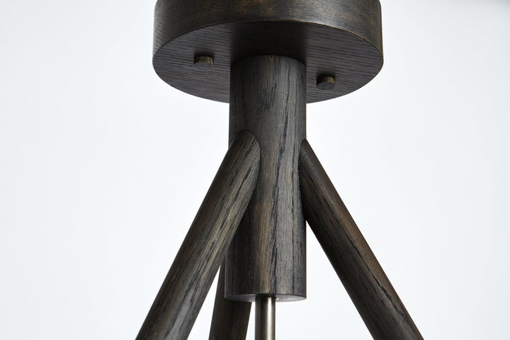 Lodge Chandelier III - Workstead Chandeliers - Oxidized Ash - Hewn Brass - HORNE