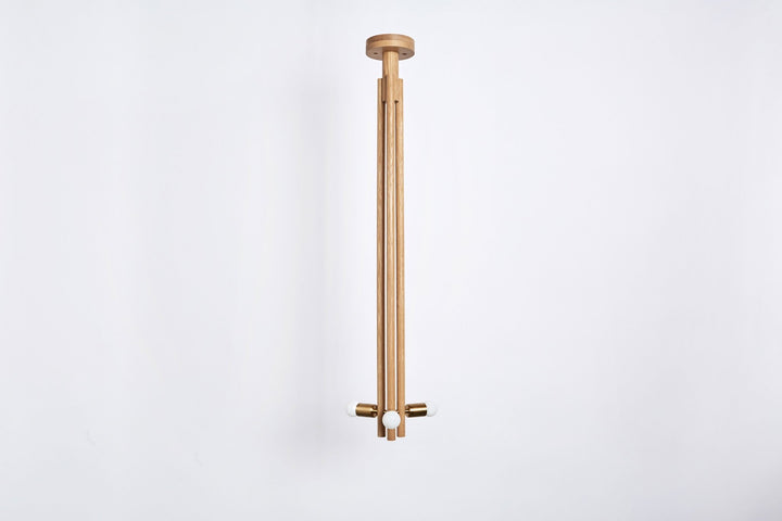 Lodge Pendant - Workstead Pendants - Natural Oak - Hewn Brass - HORNE