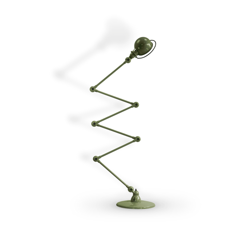 Loft Zig - Zag Floor Lamp 6 - Arm - D9406 - Jielde - Floor Lamps - Glossy - Apple Green - RAL6018 - HORNE