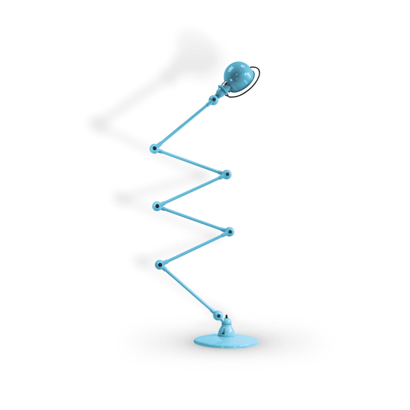 Loft Zig - Zag Floor Lamp 6 - Arm - D9406 - Jielde - Floor Lamps - Glossy - Apple Green - RAL6018 - HORNE