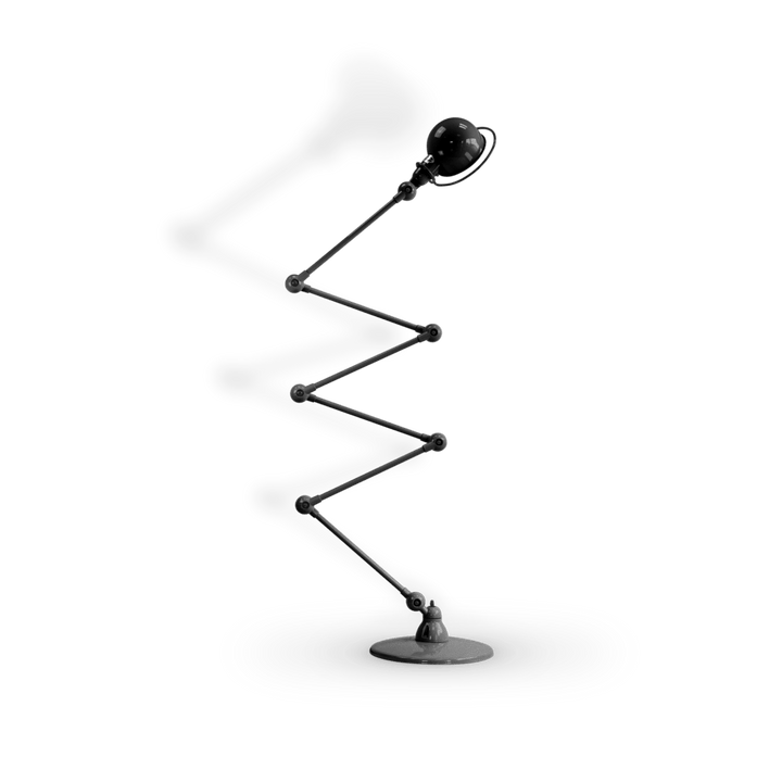 Loft Zig - Zag Floor Lamp 6 - Arm - D9406 - Jielde - Floor Lamps - Glossy - Hammered Black - HORNE