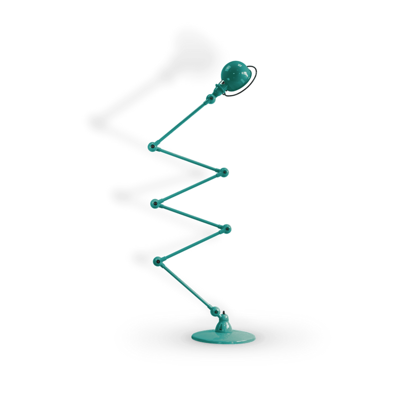 Loft Zig - Zag Floor Lamp 6 - Arm - D9406 - Jielde - Floor Lamps - Glossy - Apple Green - RAL6018 - HORNE