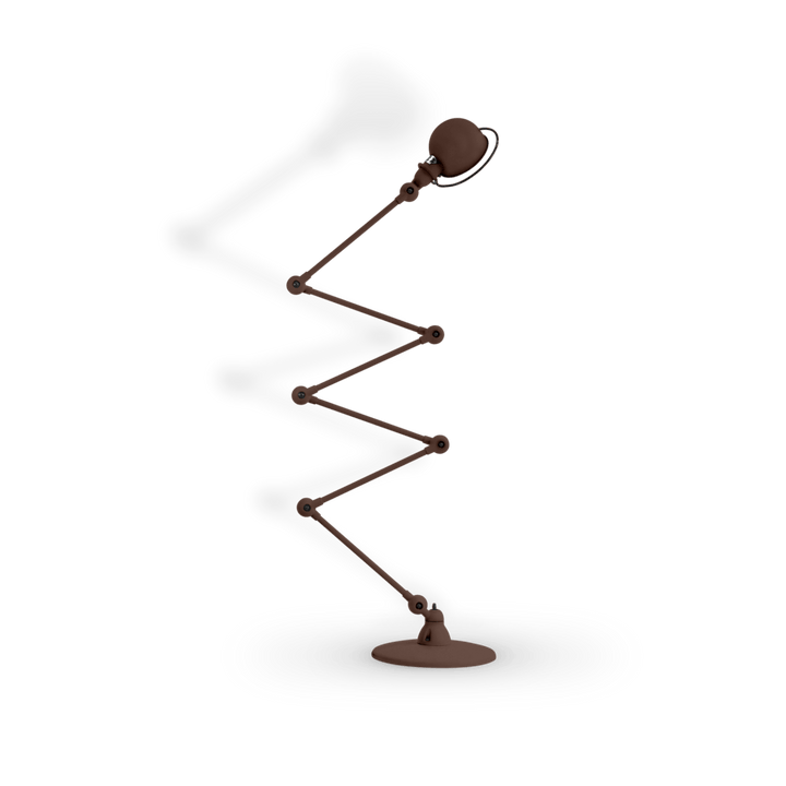 Loft Zig - Zag Floor Lamp 6 - Arm - D9406 - Jielde - Floor Lamps - Matte - Chocolate - RAL8017 - HORNE