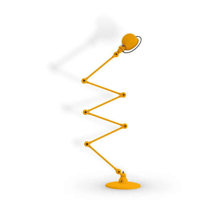 Loft Zig - Zag Floor Lamp 6 - Arm - D9406 - Jielde - Floor Lamps - Matte - Mustard - RAL1003 - HORNE