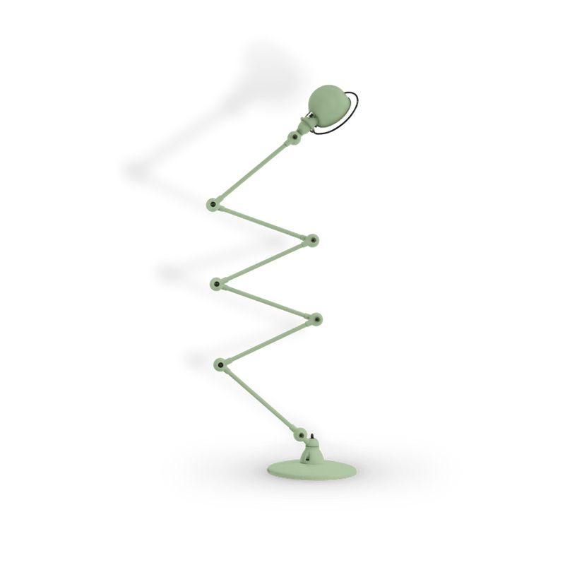 Loft Zig - Zag Floor Lamp 6 - Arm - D9406 - Jielde - Floor Lamps - Glossy - Apple Green - RAL6018 - HORNE