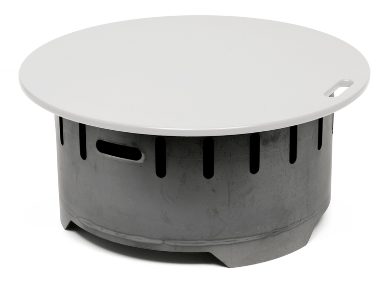 Loll Fire Ring With Lid - Loll Designs - Fire Pits + Grills - Cloud White - HORNE