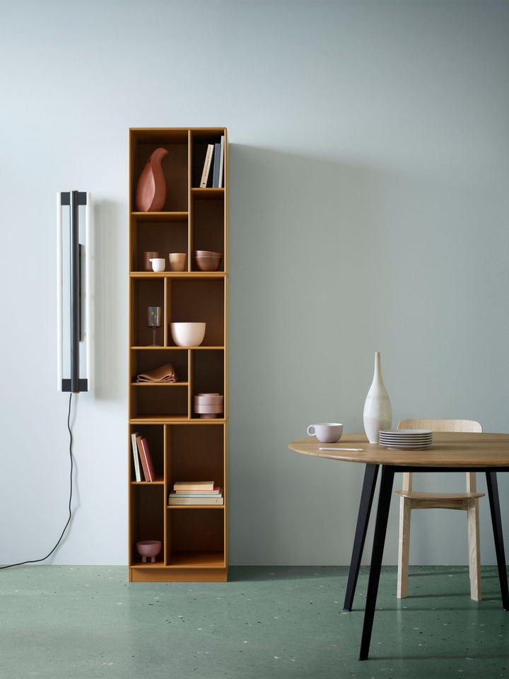 Loom Slim Bookcase - With Plinth Base - Montana - Shelving - Vanilla - 2.7" - HORNE