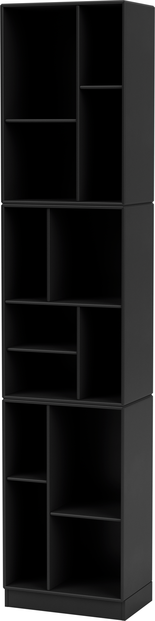 Loom Slim Bookcase - With Plinth Base - Montana - Shelving - Black - 2.7" - HORNE