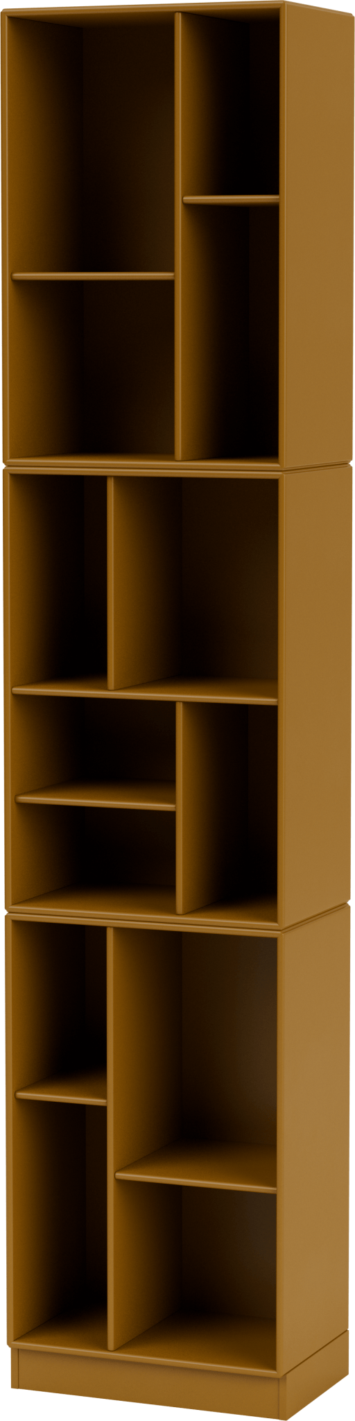 Loom Slim Bookcase - With Plinth Base - Montana - Shelving - Amber - 1.2