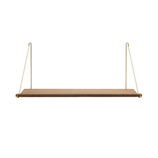 Loop Shelf - Oak Lacquered - Brass - by We Do Wood